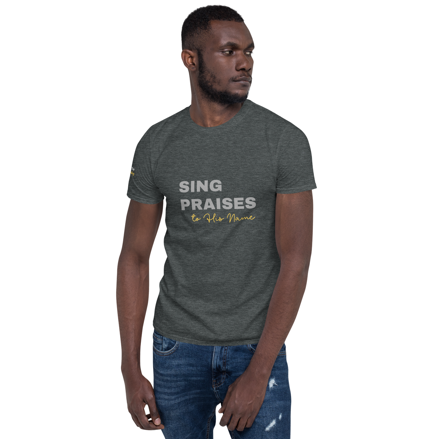 Dark Heather/Navy/Black Unisex Psalms 96:2 T-Shirt